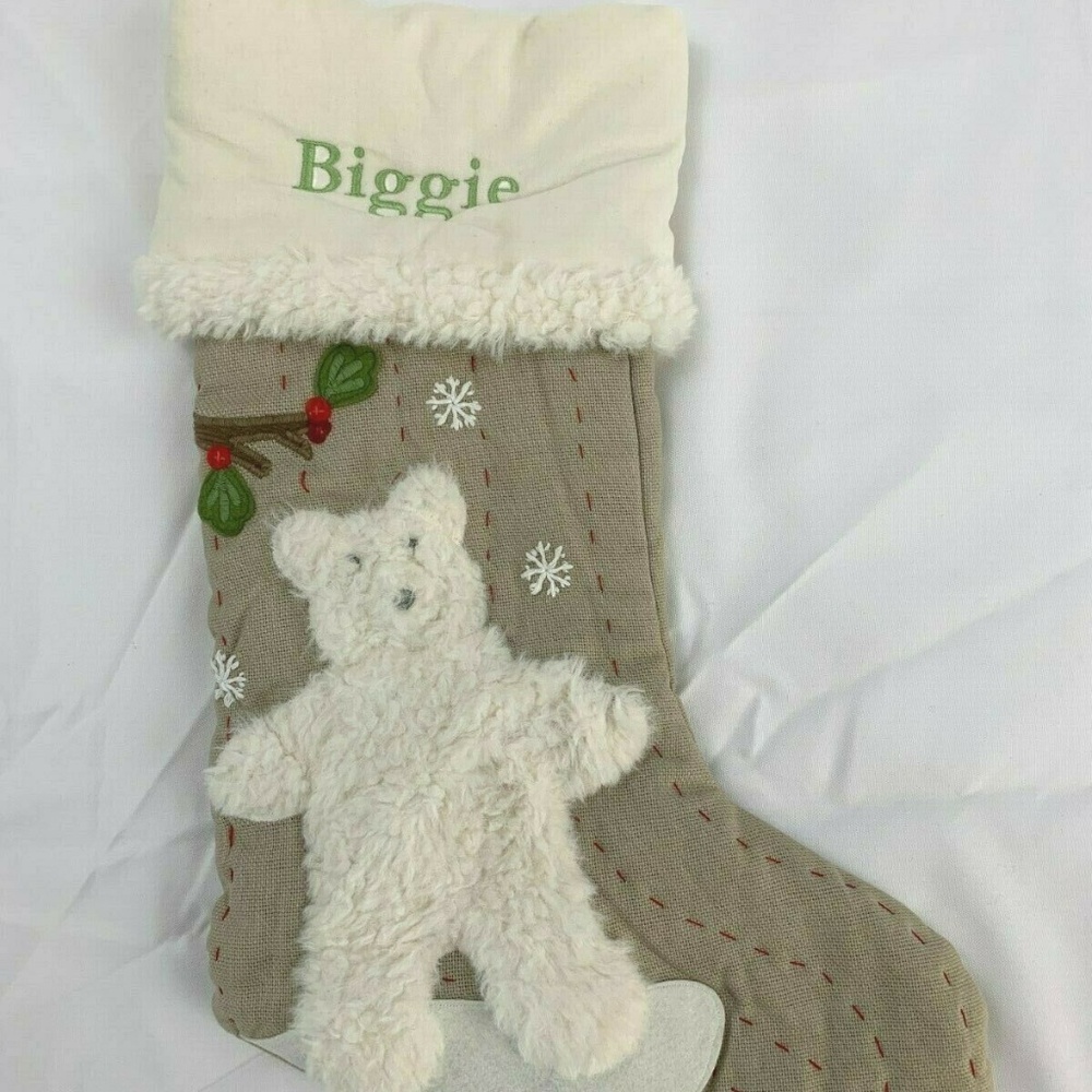 Pottery Barn Kids Christmas Stocking Woodland Bear